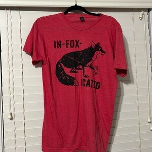 Red In-Fox-Icated tshirt